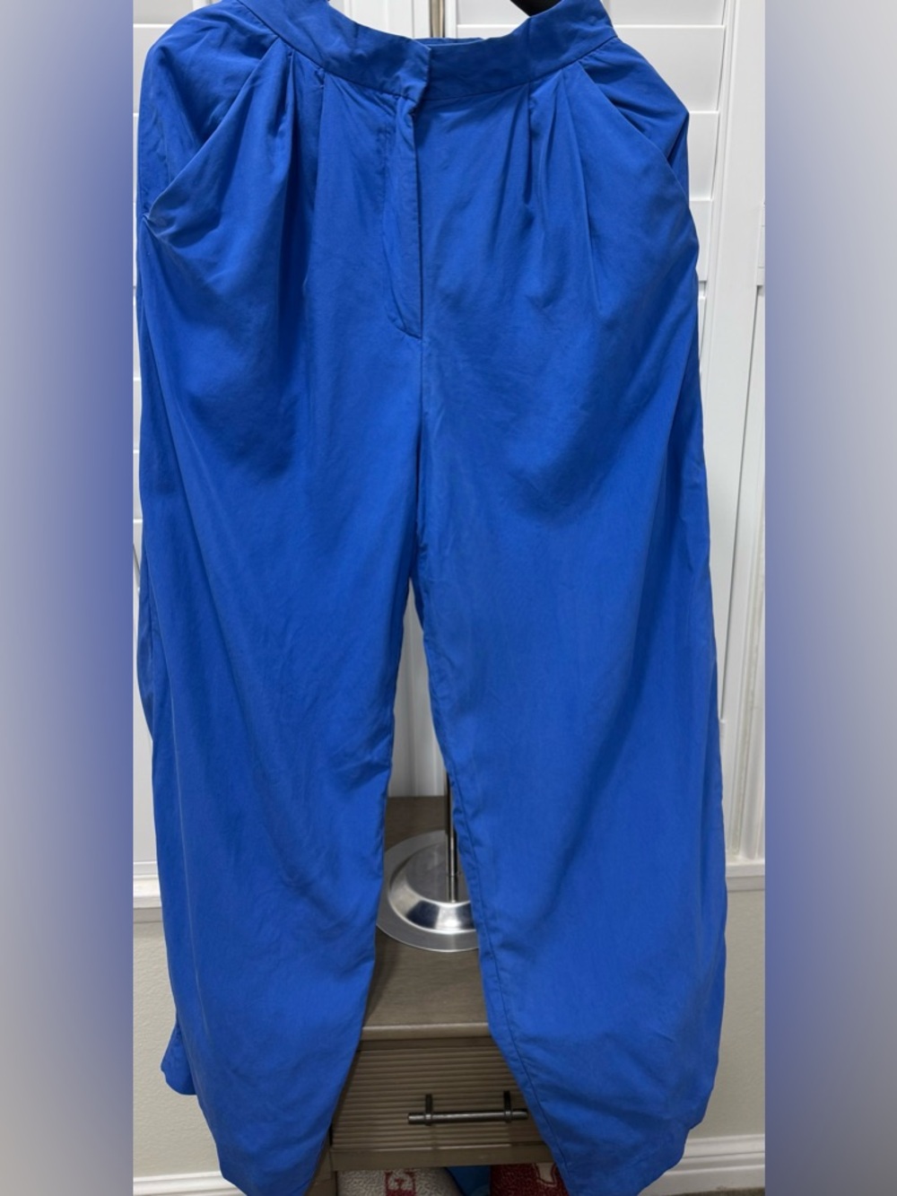 Cobalt Blue Wide-Leg Pants 100% silk